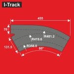 Hacker-Model HCT9672DBY - H0 - Gleisbettungselemente Radius 358/419 (2 Stück)